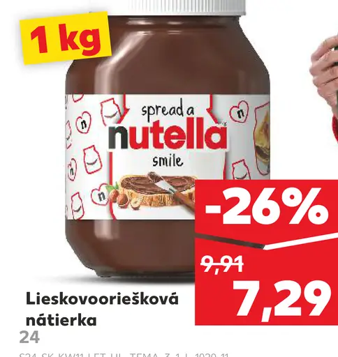 Nutella Lieskooříšková nátierka