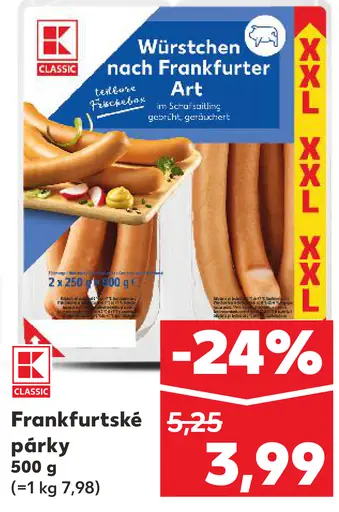 K-Classic Frankfurtské párky