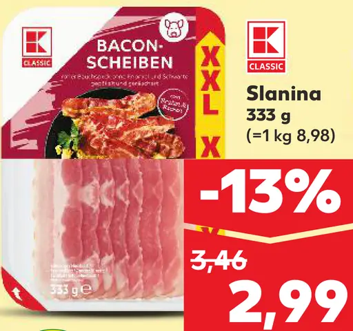 K-Classic Slanina plátky