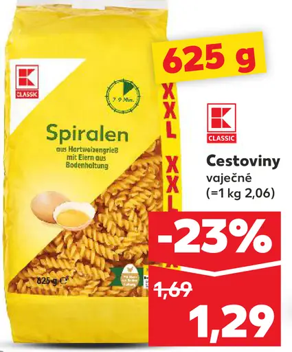 K-Classic Cestoviny vaječné Spiralen