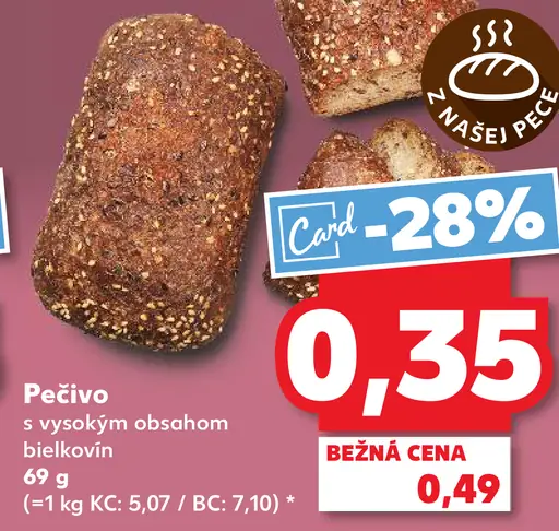 Pečivo s vysokým obsahom bielkovín