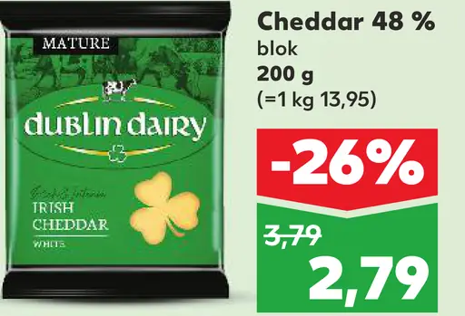 Dublin Dairy Cheddar 48 % blok