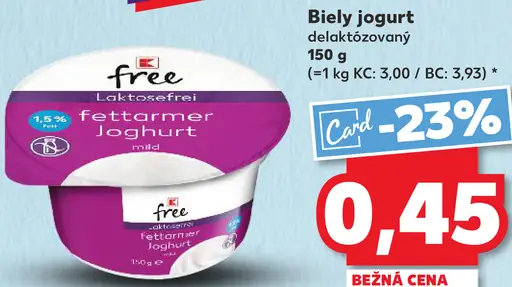 K-free Biely jogurt