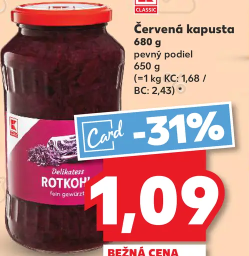 K-Classic Červená kapusta