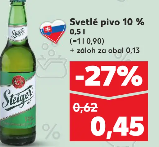 Steiger Svetlé pivo plechovka