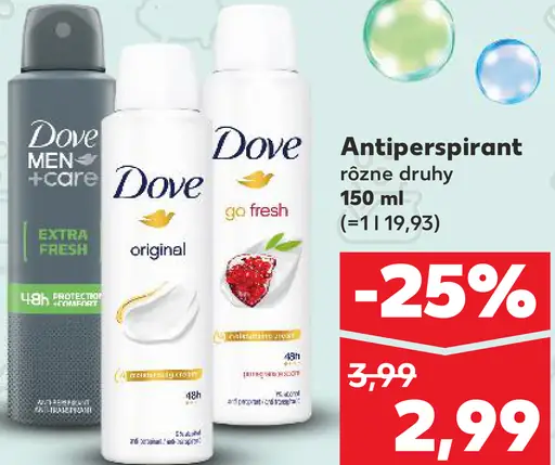 Dove antiperspirant