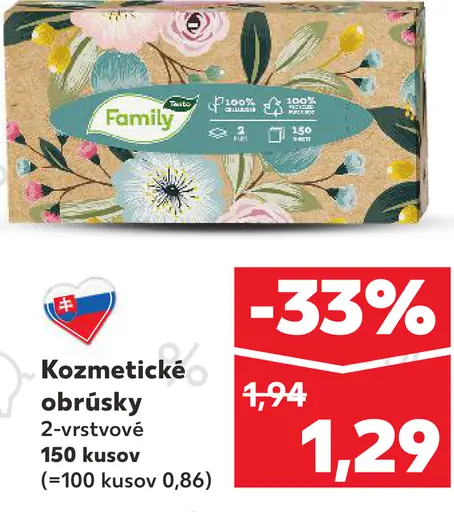 Family Kozmetické obrúsky