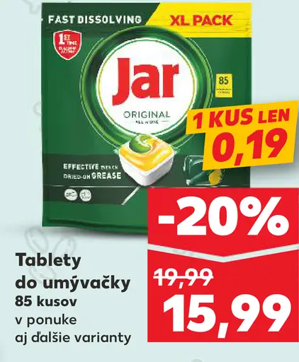 Jar Tablety do umývačky