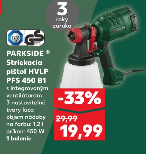 Parkside Striekacia pištoľ HVLP PFS 450 B1