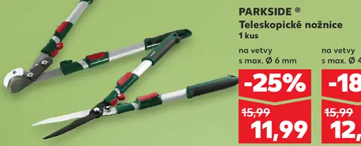 Parkside Teleskopické nožnice na konáre