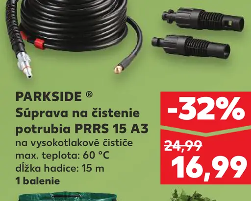 Parkside Súprava na čistenie potrubia PRRS 15 A3