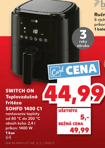 Switch On Tepovzdušná fritéza SHDFD 1400 C1