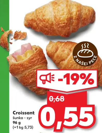 Croissant šunka - syr