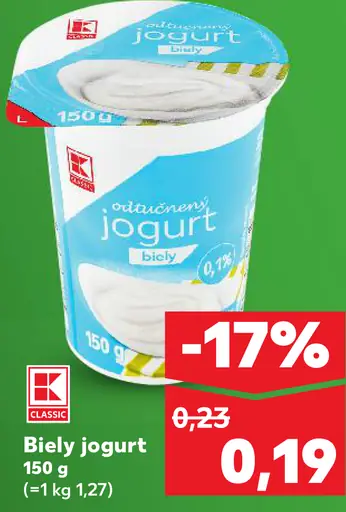 K-Classic Biely jogurt odtučnený