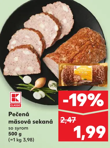 Pečená mäsová sekaná so syrom