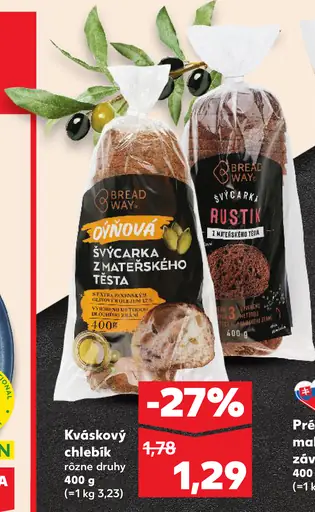 Kváskový chlebík rôzne druhy