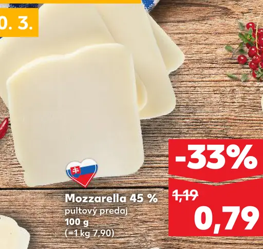 Mozzarella 45 %