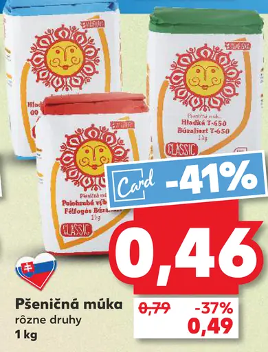 Mouka Pšeničná múka rôzne druhy