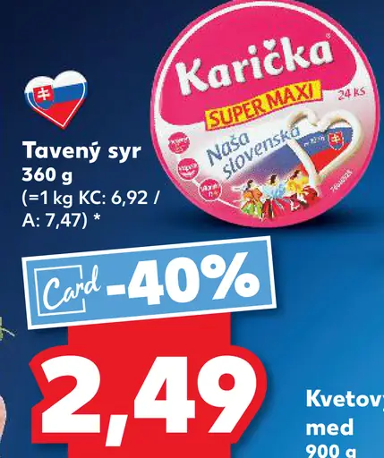 Karička črievko Tavený syr