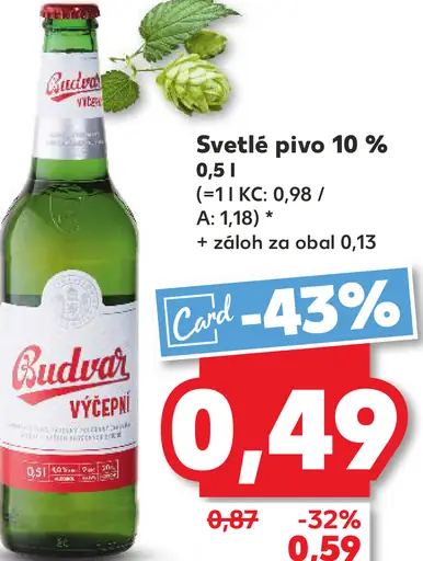 Svetlé pivo 10 % plechovka
