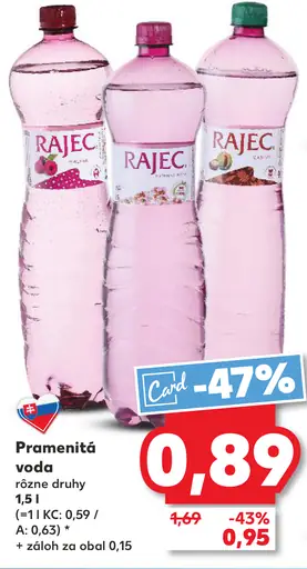 Rajec Pramenitá voda sýtená