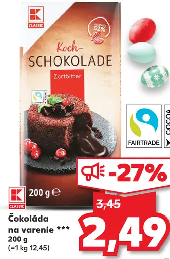 K-Classic Čokoláda na varenie