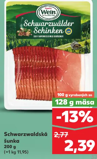 Wein Schwarzwaldská šunka
