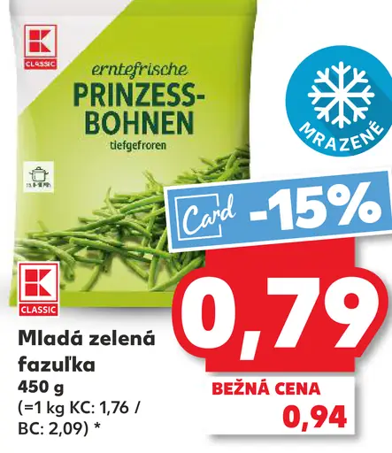 K-Classic Mrazená zelená fazuľka