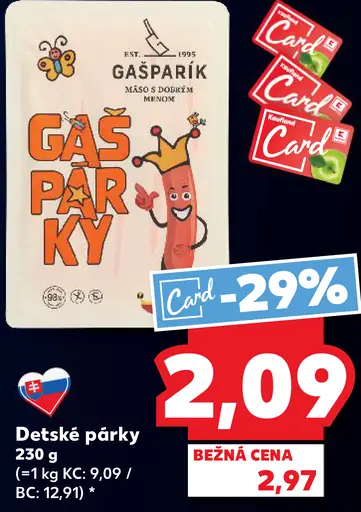Gašparík Detské párky