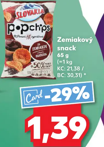 Poctips zemiakový snack
