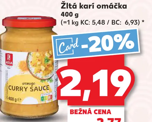 K-Asia Žltá kari omáčka