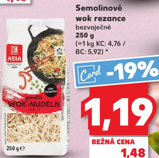 Asia Semolinové wok rezance bezvaječné