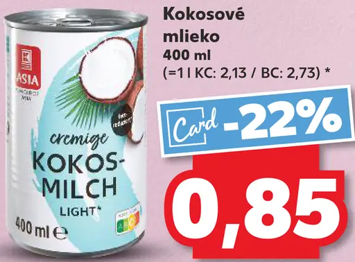 Asia Kokosové mlieko light