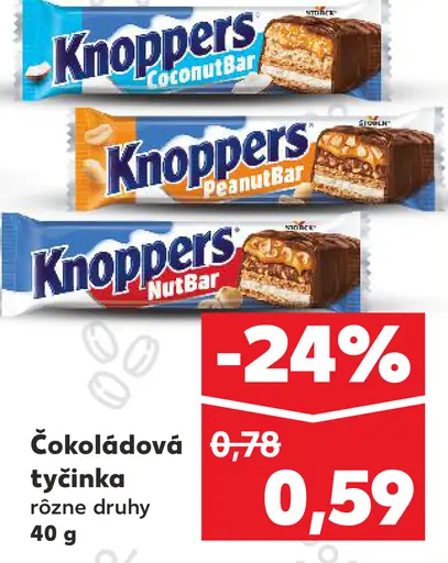 Knoppers čokoládová tyčinka