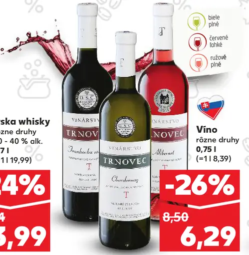 Trnovec Vino rôzne druhy