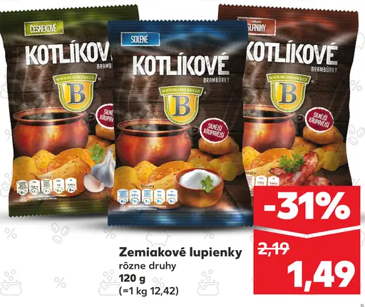 Kotlíkové Brambůrky zemiakové lupienky