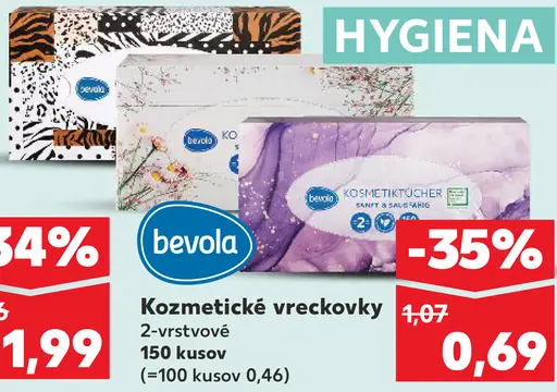 Bevola Kozmetické vreckovky