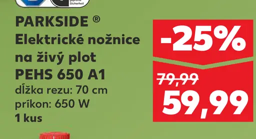 Parkside Elektrické nožnice na živý plot PEHS 650 A1