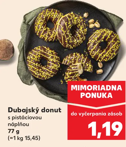 Dubajský donut s pistáciovou náplňou