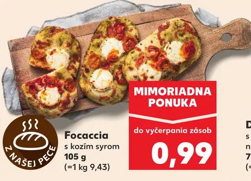 Focaccia s kozím syrom