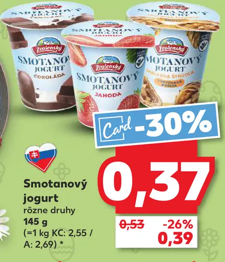 Jednota slovenské smotánkové jogurty