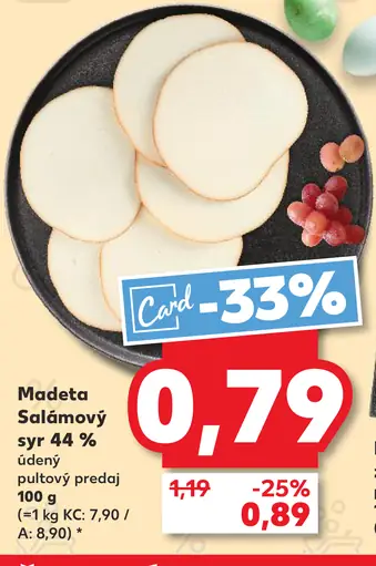 Madeta Salámový syr 44 %