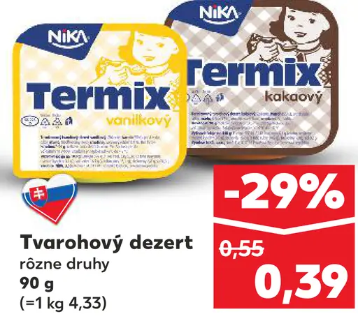 Nika Termix vanilkový tvarohový dezert