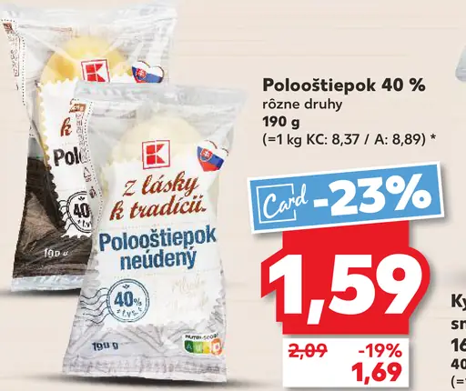Tesco "Z lásky k tradícii" Poloostiepok 40% (neúdený)