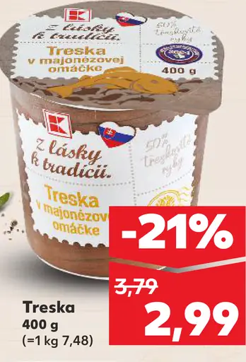 Tesco "Z lásky k tradícii" Treska v majonézovej omáčke