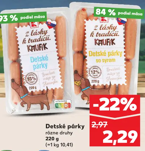 K-Classic Detské párky