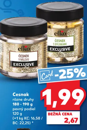 Efko cesnak v náleve