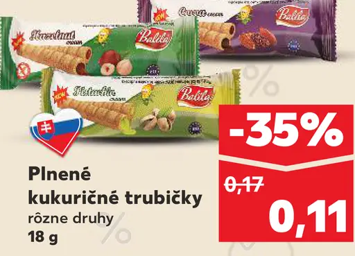 Plnené kukuričné trubičky