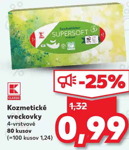 K-Classic Kozmetické vreckovky