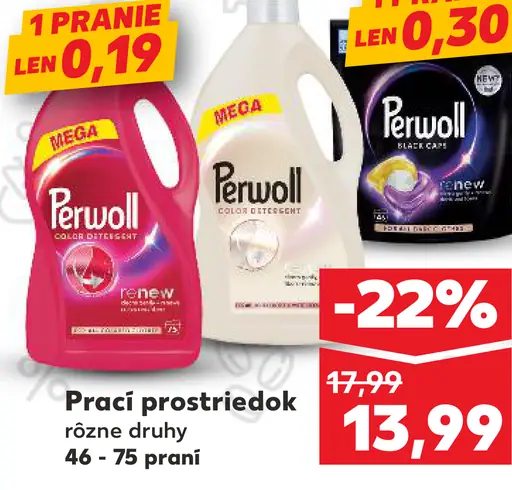Perwoll prací prostriedok rôzne druhy